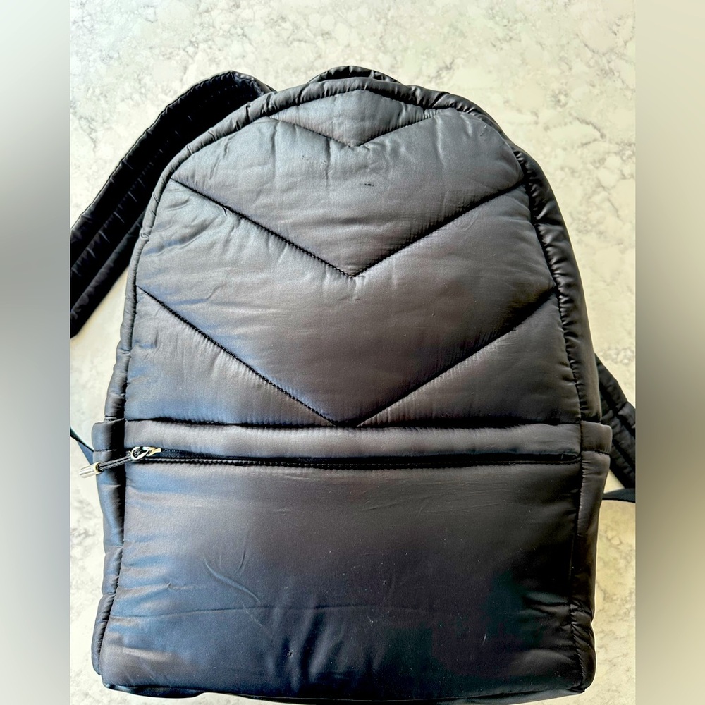 Black Quilted Backpack